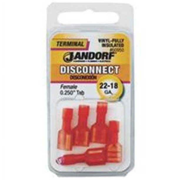 JANDORF TERMINAL DISCONNECT F 22-18 VIN FULL INS .25 TAB (5PK) 60950