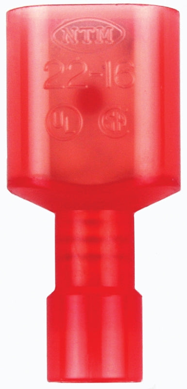 Jandorf 60941 Disconnect Terminal, 22 to 18 AWG Wire, Nylon Insulation, Copper Contact, Red, (5PK) 60941