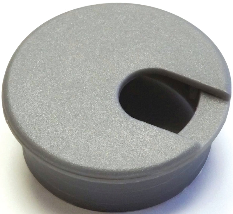 Jandorf Desk Grommet, 1-3/4 in Dia Cable, Polystyrene, Silver #61616