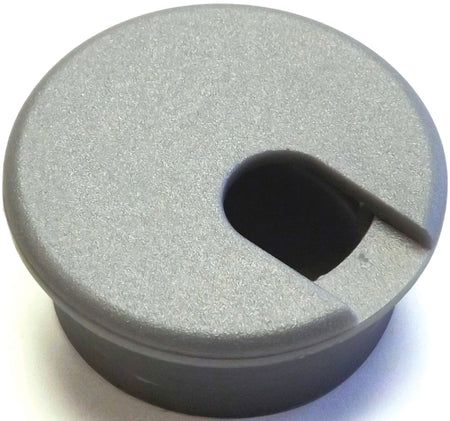 Jandorf Desk Grommet, 1-1/2 in Dia Cable, Polystyrene, Silver #61615