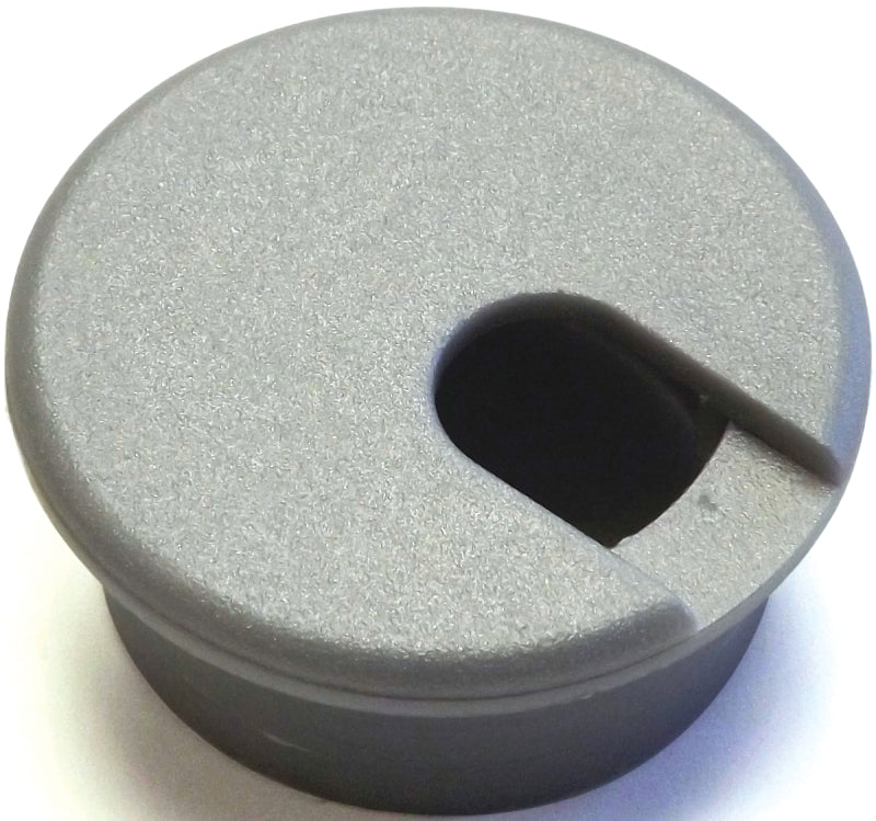 Jandorf Desk Grommet, 1-1/2 in Dia Cable, Polystyrene, Silver #61615