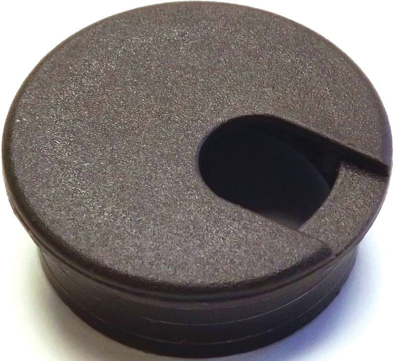 Jandorf Desk Grommet, 1-3/4 in Dia Cable, Polystyrene, Walnut Brown #61612