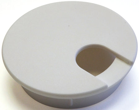 Jandorf Desk Grommet, 2-1/2 in Dia Cable, Polystyrene, Pure White #61625