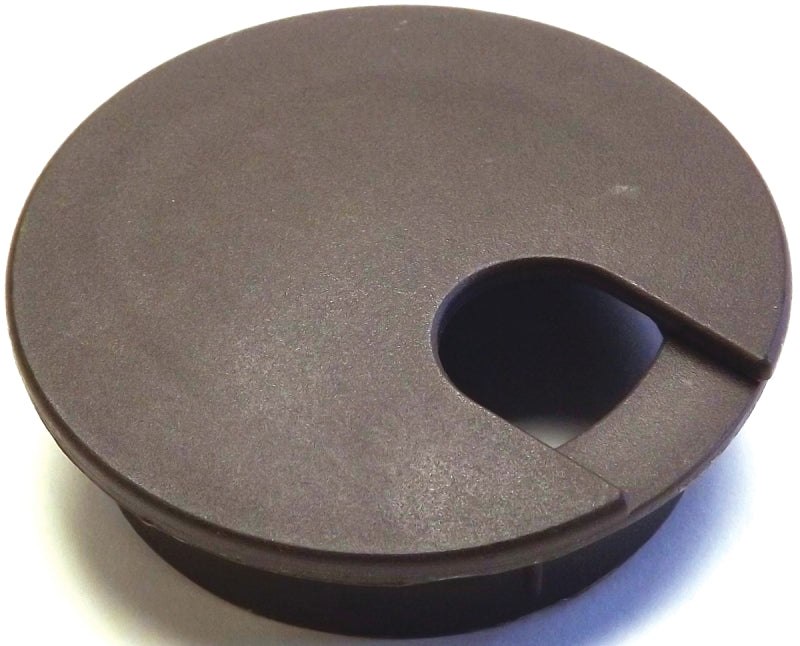 Jandorf Desk Grommet, 2-1/2 in Dia Cable, Polystyrene, Walnut Brown #61614