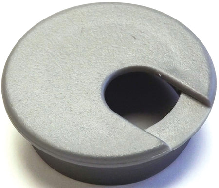 Jandorf Desk Grommet, 2 in Dia Cable, Polystyrene, Silver #61617