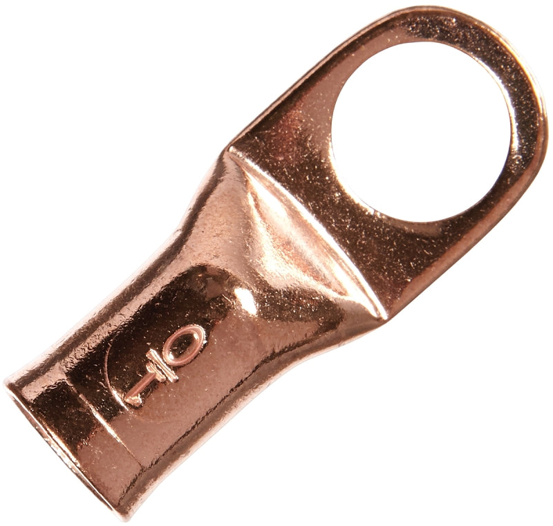 Jandorf Electrical Lug, 1/0 AWG Wire, 1/2 in Stud, Copper Contact, Brown #60772