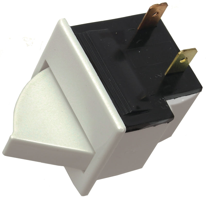 Jandorf Rocker Switch, 5 A, 250 V, SPST, Tab Terminal, White #61008