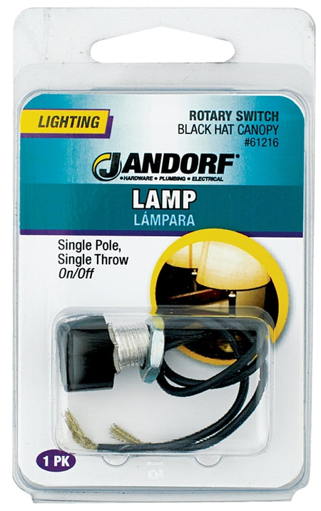 Jandorf Single Circuit Rotary Switch, 125 V, 1 A, 1 Pole, SPST Contact Configuration #61216