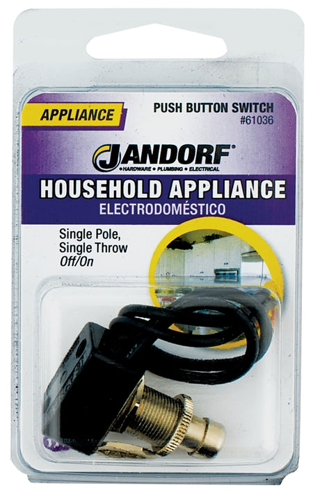 Jandorf Switch, 5/10 A, 125/250 V, SPST, Lead Wire Terminal #61036