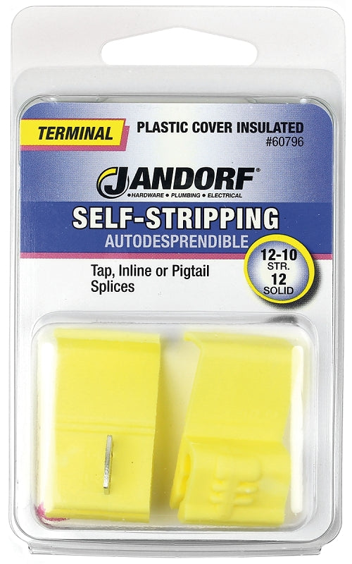 Jandorf Terminal, 12 to 10 AWG Wire, Plastic Insulation, Yellow #60796