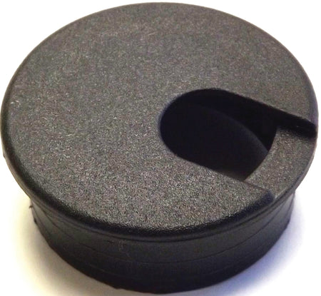 Jandorf Desk Grommet, 1-3/4 in Dia Cable, Polystyrene, Black #61605