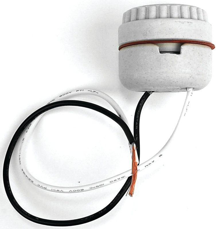 Jandorf Lamp Socket, 250 V, 660 W, Porcelain Housing Material, White #60577