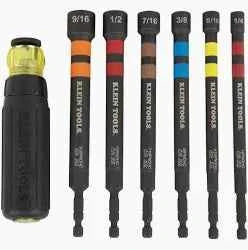Klein tools ratcheting magnetic hollow power nut driver set