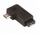 Micro USB Female to Micro USB Male 90° adapter