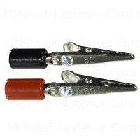 12-10 GA Alligator Clip 2" Bk&Rd Ins