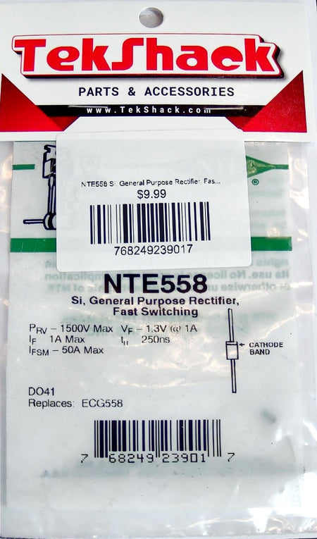 NTE558 Si, General Purpose Rectifier, Fast Switching