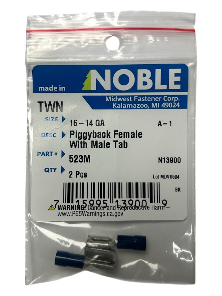 Noble Terminal Disconnect Piggyback MF Vinyl – .250 16-14GA (2-Pack) #523M