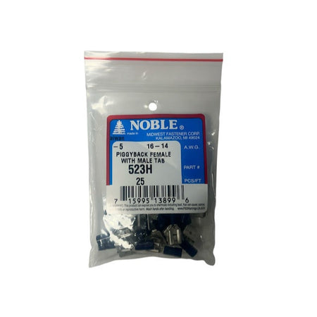 Noble Terminal Disconnect Piggyback MF Vinyl – .250 16-14GA (25-Pack) #523H