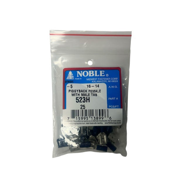Noble Terminal Disconnect Piggyback MF Vinyl – .250 16-14GA (25-Pack) #523H