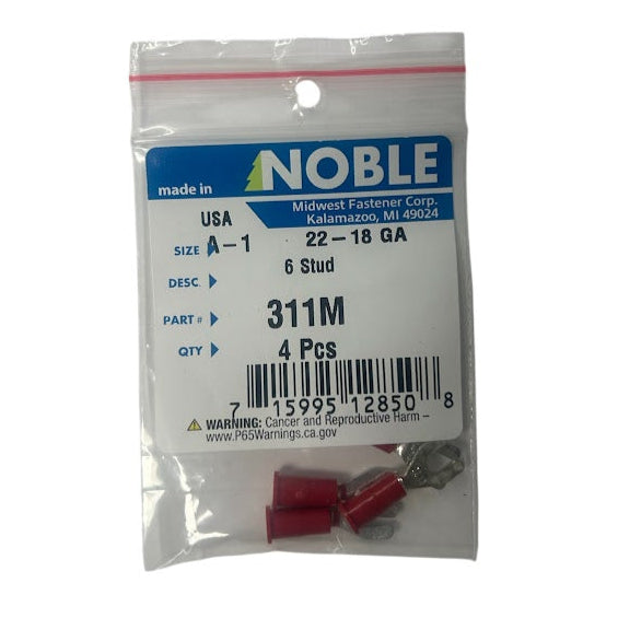 Noble Terminal Spade Vinyl #6 – 22-18GA (4-Pack) #311M