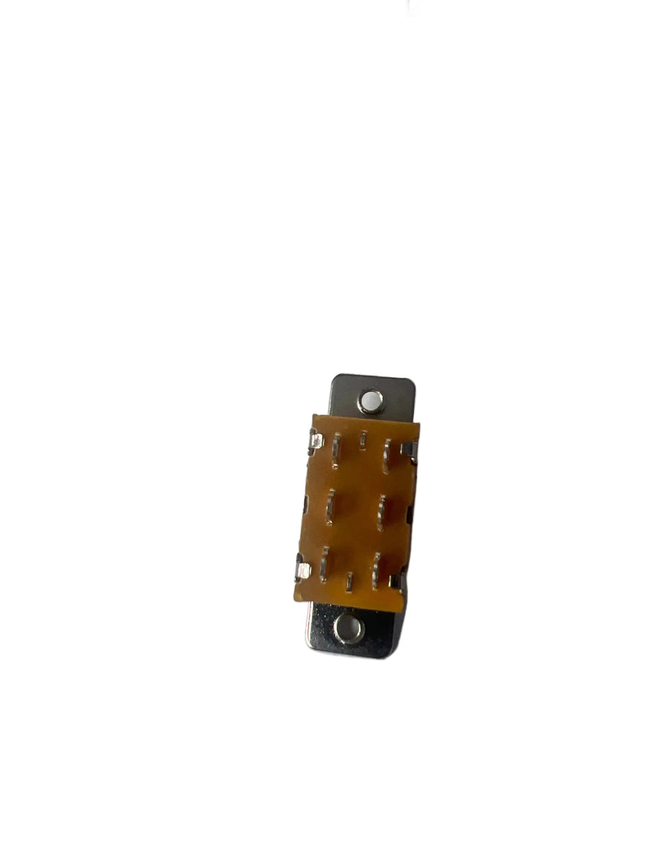 On/Off/On 3-Position DPDT Panel Slide Switch, 6A 125V AC