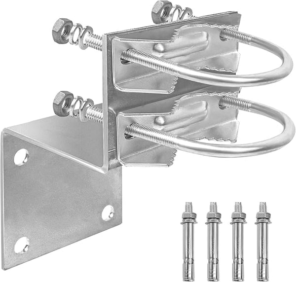 Pole Mount Accessory for Outdoor Antennas with Double U-Bolts