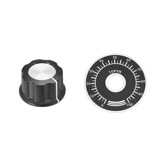 Black Potentiometer Control Knob + 0-100 scale sheet