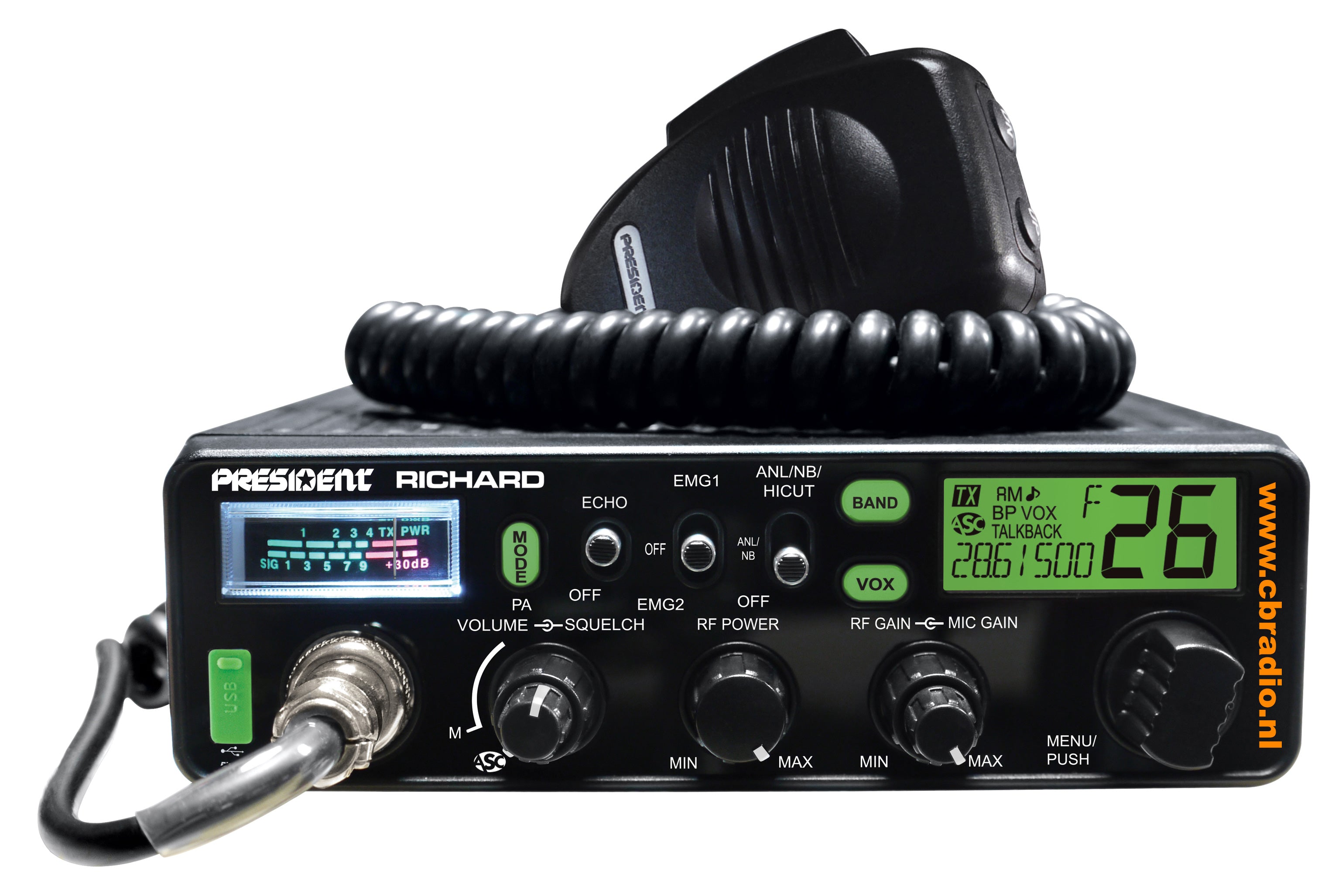 President Richard II 10 Meter Radio AM/FM OEM Truck Size Chassis