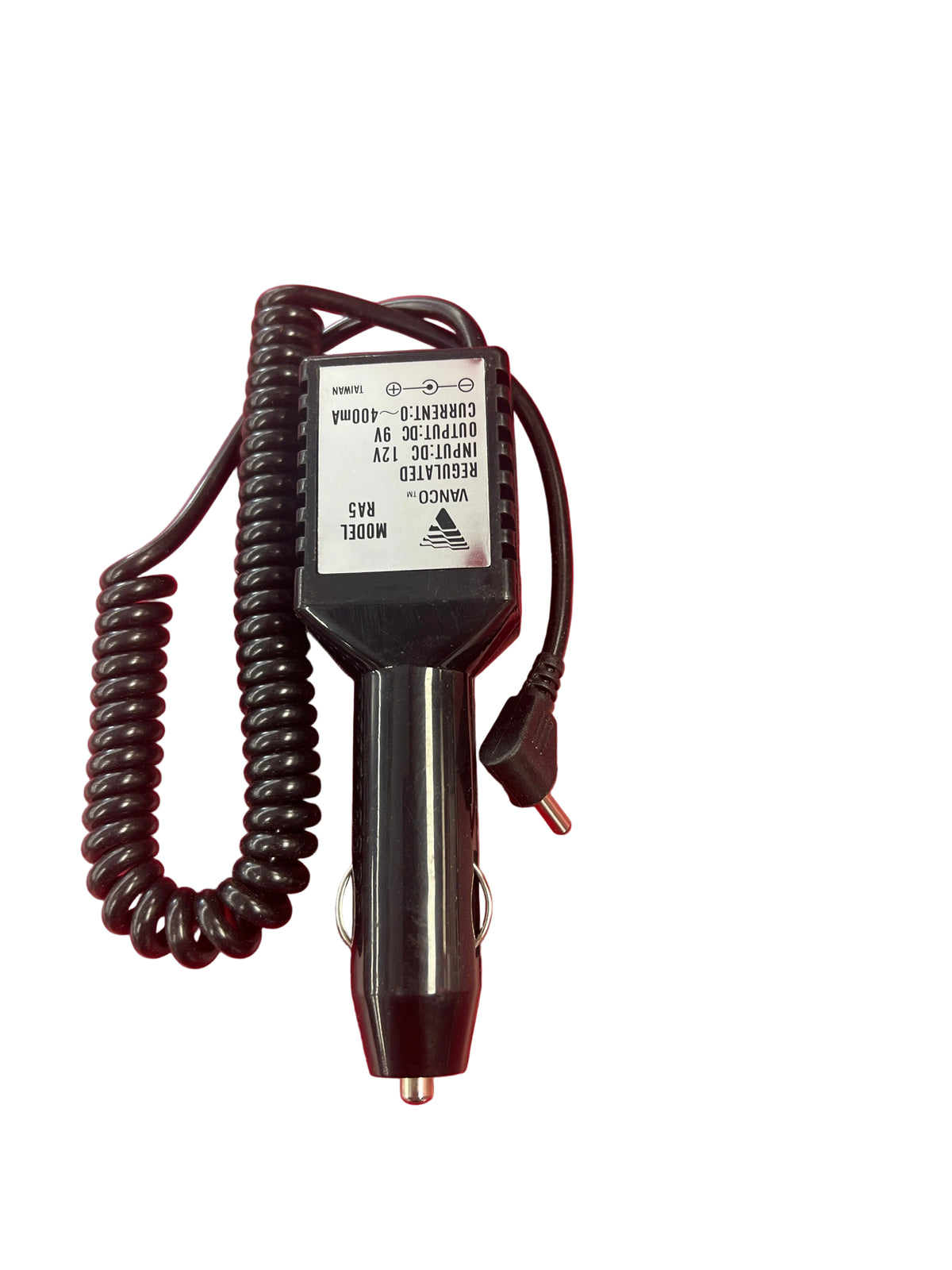 RA5 9V Car Plug w/ 1.3mm Tip