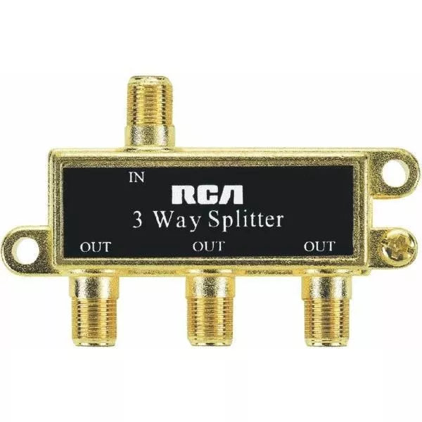 RCA 3-way Coaxial Cable TV Splitter VH48R
