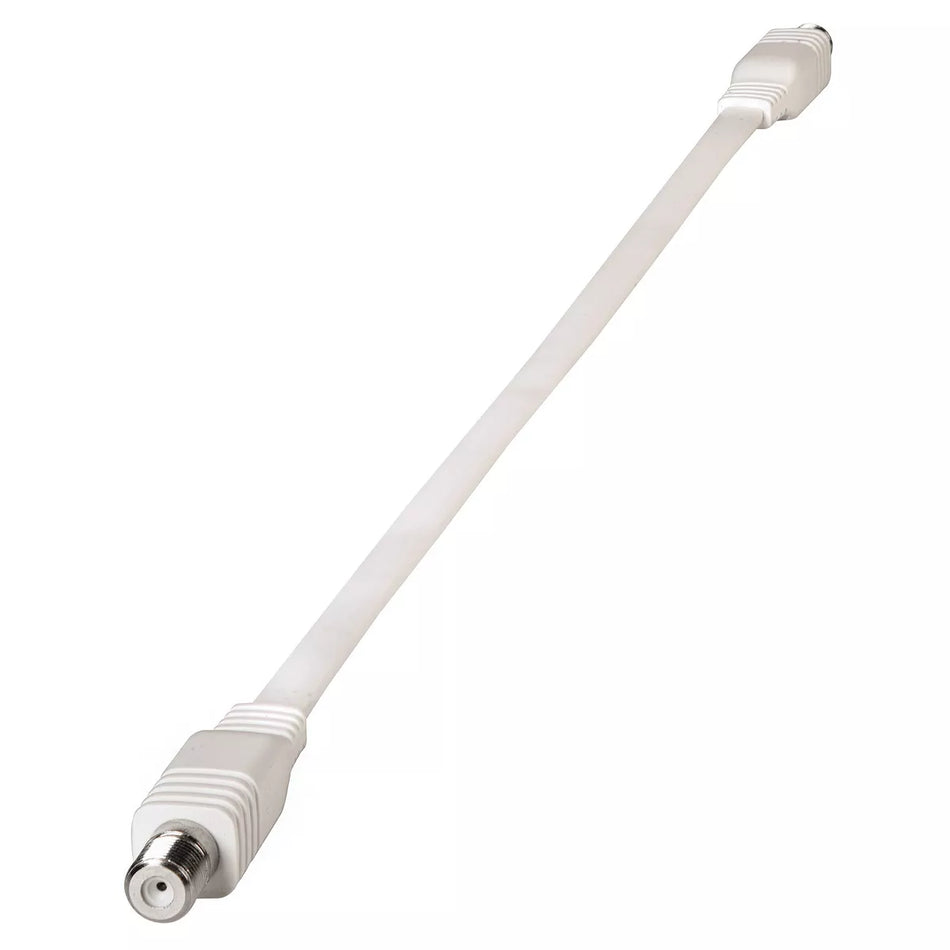 RCA Flat Coax Extension Cable, 18 In. in White