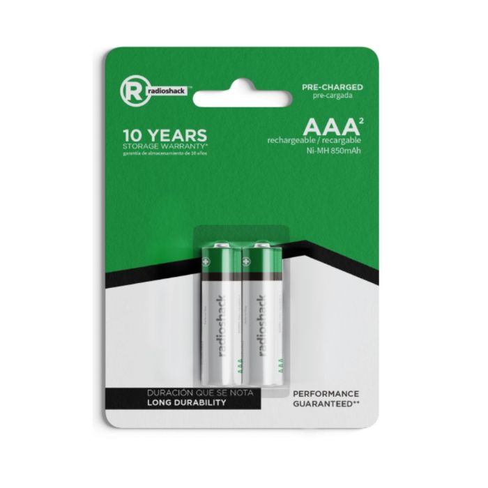 RadioShack AAA Rechargeable Batteries - 2 Pk