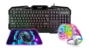 RadioShack Keyboard RGB Light Mouse and Mouse Pad Combo 2607062