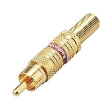 Radio Shack Gold Series Stereo Phono Plug 274-0850