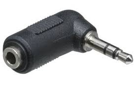 Radio Shack Right-Angle Adapter 1/8" Stereo Male to 1/8" Stereo Female