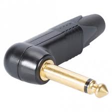 Radio Shack Right-Angle Adapter 1/4" Mono Male to 1/4" Mono Female