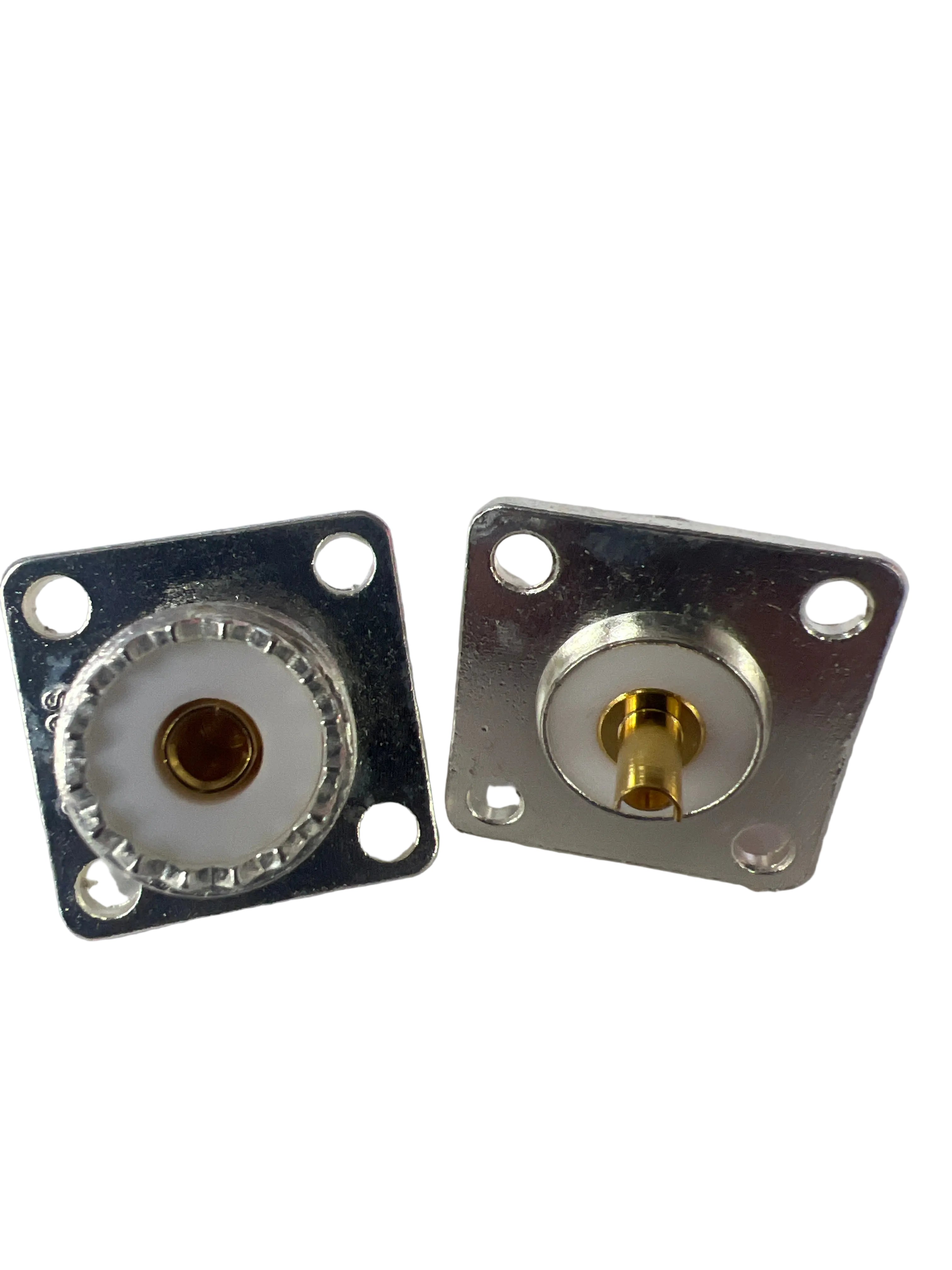 SO-239 Chassis Mount Connector Silver Plated Teflon Dielectric Gold Pin