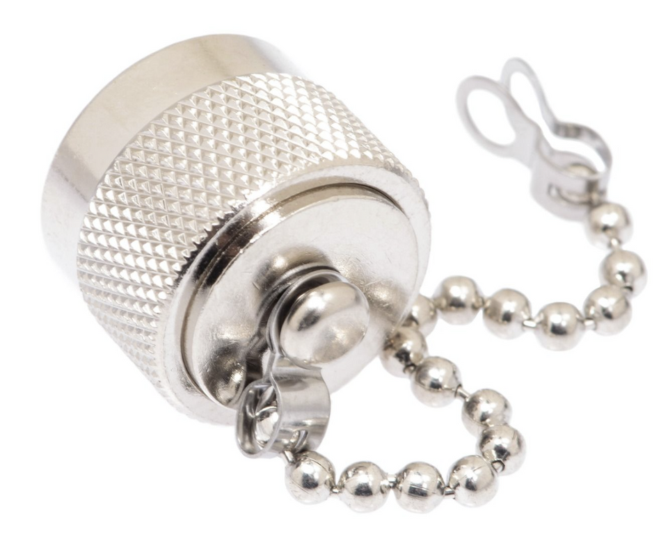 N Female / UHF Female (SO239) Dust Cap with Chain