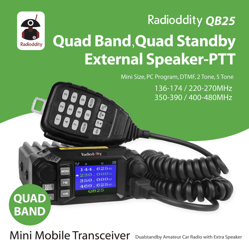QB25 Pro Quad Band Mini Mobile Radio