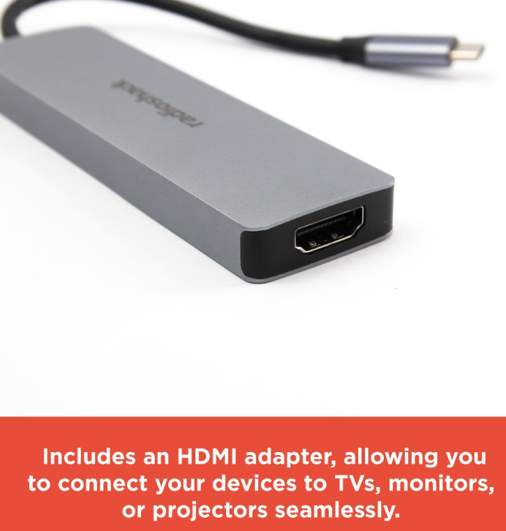 RadioShack 5 Port 2 Type C 2 USB HDMI Type C Adapter 2605172