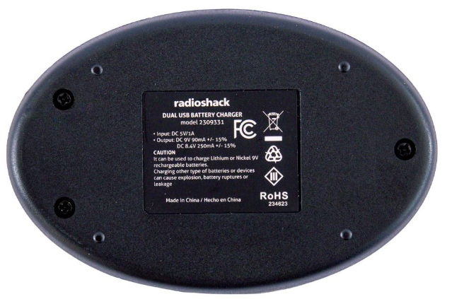 RadioShack Dual USB Battery Charger 2309331 9V