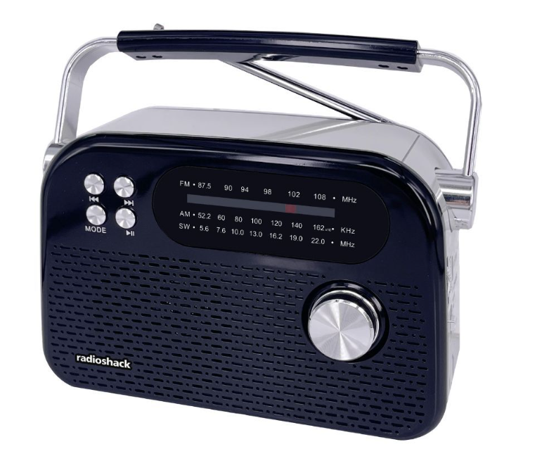 RadioShack AM/FM/SW 3-Band Vintage Radio with Bluetooth function and USB/TF ports 1202266