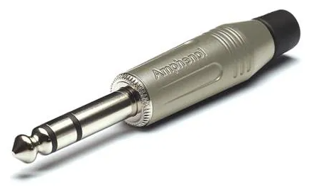 Amphenol 1/4" Stereo TRS Phone Plug – Male Solder-Type Connector (Tip-Ring-Sleeve)