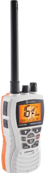 Cobra Marine® 6-Watt Floating VHF Radio (White)