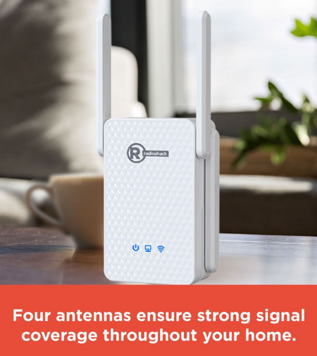 RadioShack WiFi Repeater 3000Mbps Dual Band 4-Antenna