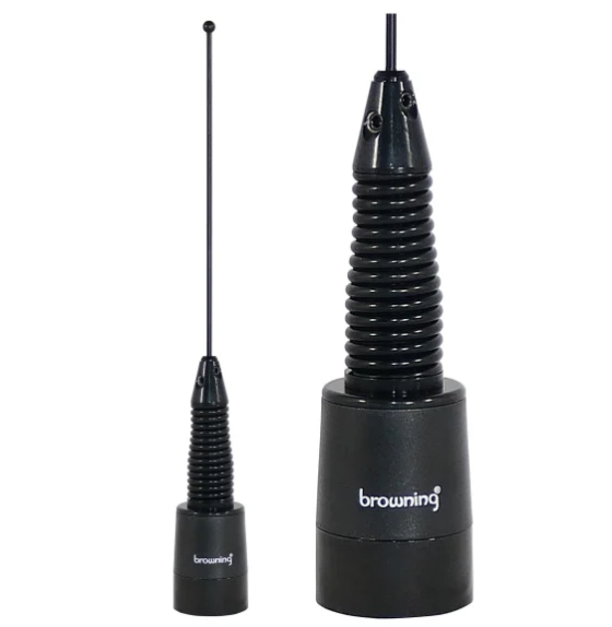 Browning® 160W Wide-Band Antenna – 380–520 MHz with NMO Mount (Black)