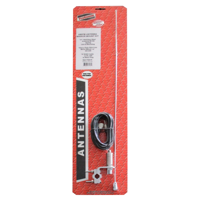 PROCOMM PC362HFM - AM/FM MIRROR MOUNT ANTENNA WITH 9' CABLE & SPRING