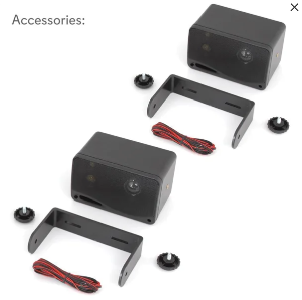 Pyle Hydra 3.5" 200W 3-Way Weatherproof Mini-Box Speakers (Black)