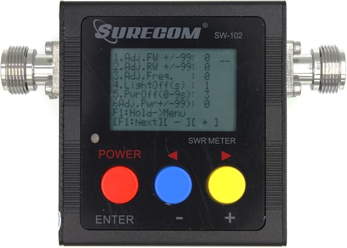 SureCom SW-102 Digital VHF/UHF Power & SWR Meter with SMA Adapters