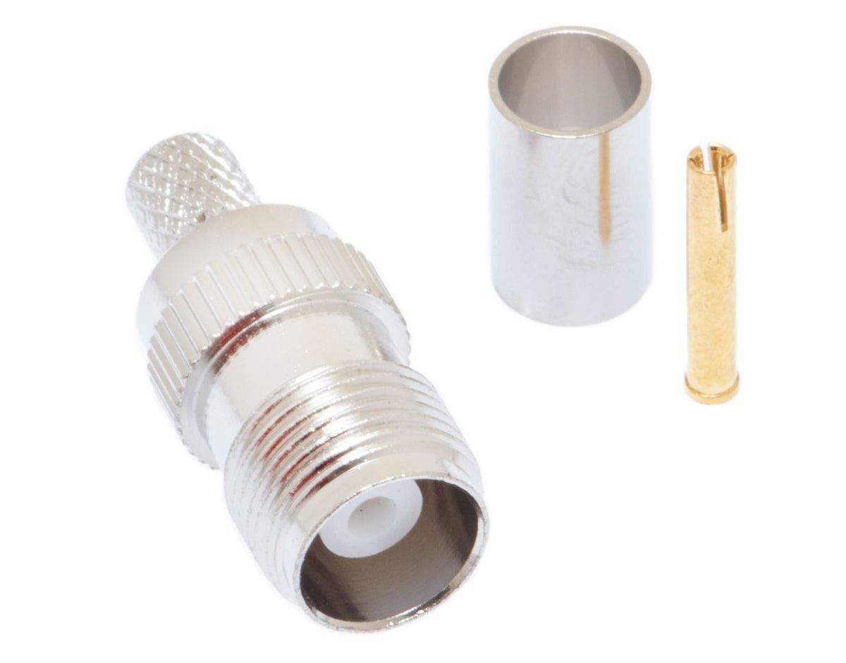 TNC Female Crimp Connector – Fits LMR-240 Coax Cable (50 Ohm)